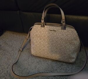 Calvin Klein Beige Monogram Women's Bag